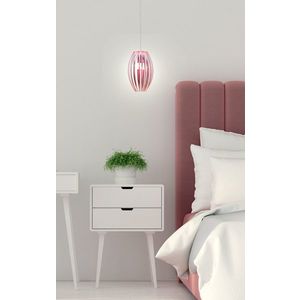 Stropní lampa Abuko 100 cm E27 růžová obraz