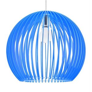 Závěsná stropní lampa Haga E27 modrá obraz