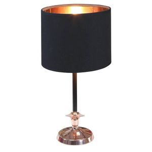 Černá/měděná kancelářská stolní lampa Violino 60W E14 obraz