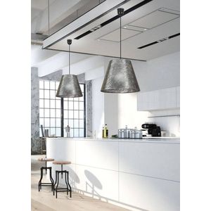 Závěsná stropní lampa 1X60W E27 stříbrná PLATINO obraz