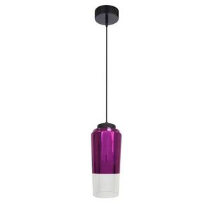 Závěsná stropní lampa 1X60W E27 fialová TUBE obraz