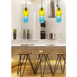 ZÁVĚSNÁ LAMPA EOL 1xE27 ŽLUTÁ ZELENÁ obraz