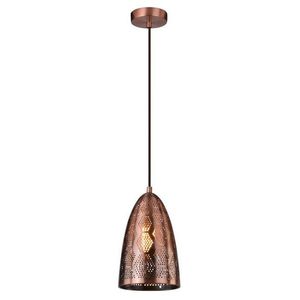 Závěsná stropní lampa Sphinx kužel E27 prolamovaná měděná obraz