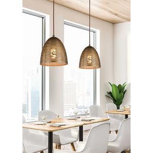 Závěsná stropní lampa sfinga kužel e27 prolamovaná patina obraz