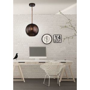 Závěsná stropní lampa 1X60W E27 hnědá obraz