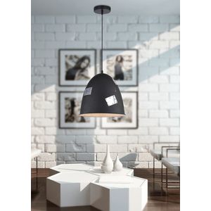 Závěsná stropní lampa 1X60W E27 černá + chrom PATCH obraz