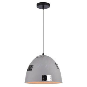 Závěsná stropní lampa 1X60W E27 šedá + chrom PATCH obraz