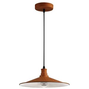závěsná stropní lampa stodola patice E27 hnědá obraz