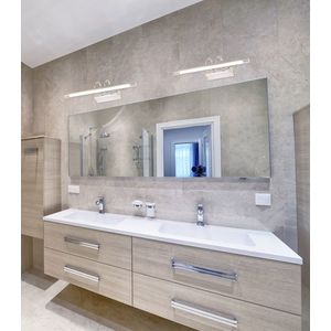 Chromová LED 5W koupelnová nástěnná lampa nad zrcadlem Linea obraz