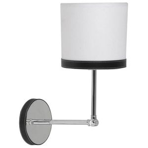 Nástěnná lampa Tida z chromového plátna/kůže obraz