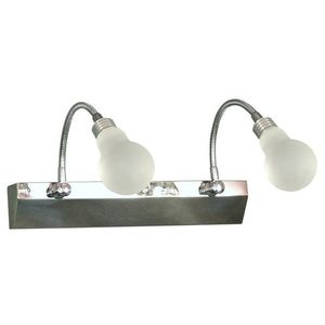 Nástěnná lampa, akrylová, LED, chromovaná, bílá obraz