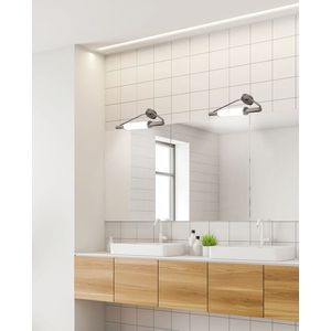 Nástěnná koupelnová lampa saténový nikl nad zrcadlem 2x40W G9 Major obraz