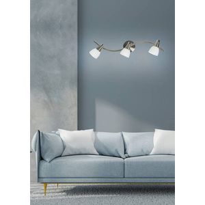 Nástěnná lampa 3X40W G9 nikl chrom bílá SELIA obraz