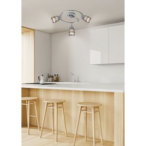 Spirálová nástěnná lampa 3X10W E14 LED chrom MILTON obraz