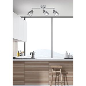 Nástěnná LED páska 3X10W E14 chrom MILTON obraz