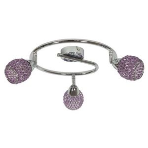 Průhledná spirálová stropní lampa g9 fialová obraz