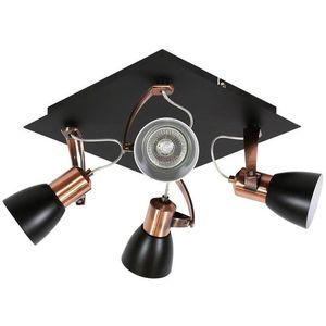 Stropní lampa Markus v černé a měděné barvě obraz