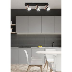 Nástěnná lampa 3X50W GU10 černá/měděná MARKUS obraz