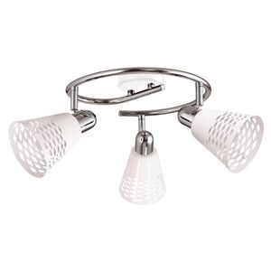 Spirálová stropní lampa chrom/bílá 3x40W E14 Discovery obraz