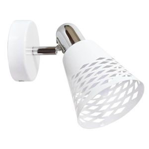 Nástěnná lampa bílá/chrom nastavitelná 1X40W E14 Discovery obraz
