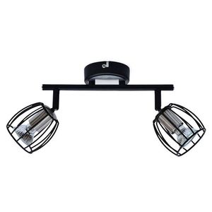 Nástěnná lampa Zonk LED pásek GU10 matná černá + saténový nikl obraz