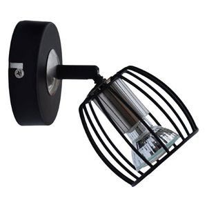 Nástěnná lampa 1X3W LED GU10 matná černá+saténová ZONK obraz
