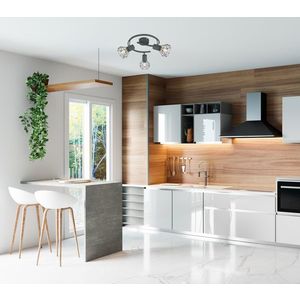 Spirálová stropní lampa 3X40W E14 matně šedá VERVE obraz