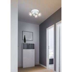 Stropní svítidlo plafond 3X40W E14 bílé chrom FLY obraz