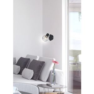 Nástěnná lampa 1X40W E14 černá/chrom OSLO obraz