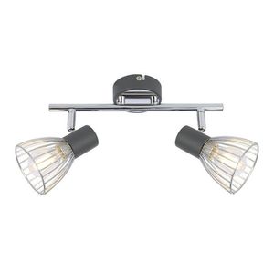 Nástěnná lampa Modo, pásková, e14, černá+chrom obraz