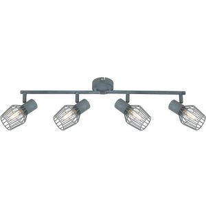 Nástěnná stropní lampa pásková 4X40W E14 šedá VIKING obraz