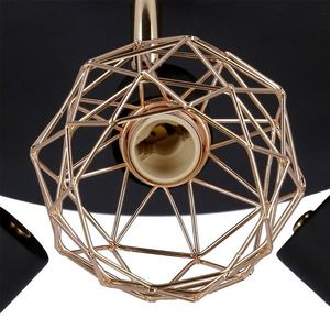 Stropní lampa plafond černé stínidlo zlaté Acrobat obraz