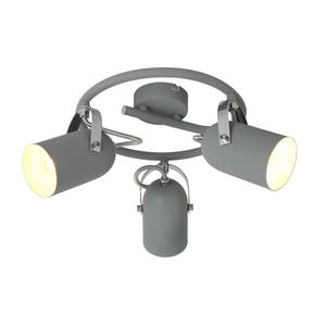 Stropní lampa 3xE14 42cm spirálová ŠEDÁ ŠEDÁ obraz