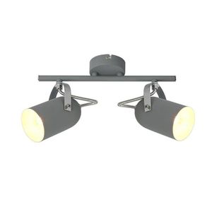 Šedá nástěnná lampa s páskem E14 šedá obraz