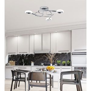 Stropní svítidlo plafond 3X4W LED chrom 3000K AURELION obraz