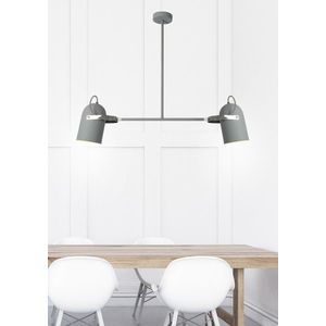 Šedá závěsná stropní lampa 2X40W E27 ŠEDÁ obraz