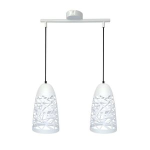 Stropní závěsná lampa 2xE27 bílá SABRIN obraz