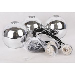 Závěsná stropní lampa se 3 skleněnými stínidly Trio obraz