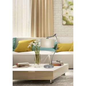 Stolní lampa Draga chrom/krémová obraz