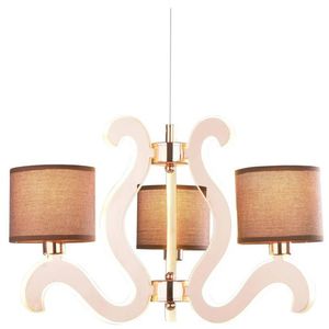 Měděná závěsná lampa 3x40W + LED lustr 18, 4W Ambrosia obraz