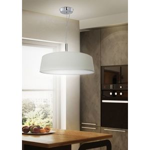 Kulatá závěsná lampa krémová, nastavitelná výška, Blum obraz