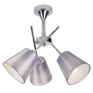 Chromová stropní lampa s látkovým stínidlem 3x40W Vox obraz
