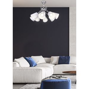 Chromová stropní lampa, nastavitelná, 8 Vox obraz