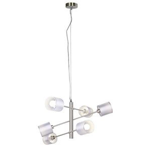 Závěsná lampa, výškově nastavitelná, saténová, 6x40W, saxofon obraz