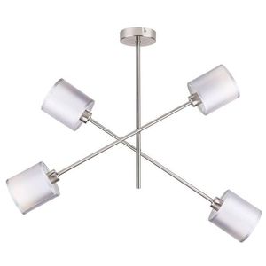 Závěsná stropní lampa v saténově niklové barvě, 4x40W Sax obraz