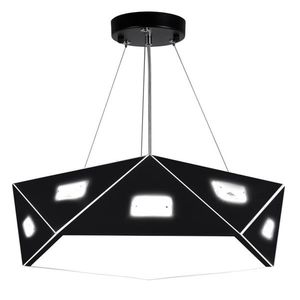 Černá pětiúhelníková závěsná lampa, nastavitelná, 3x40W, Nemesis obraz