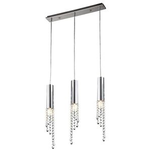 Závěsná lampa 3xGU10 chrom + LED 3x3W Duero obraz