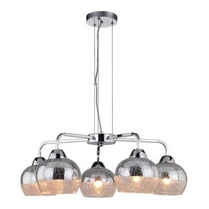 Závěsná zrcadlová lampa chrom rozbité sklo 3x60W Cromina obraz
