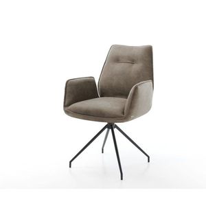 Otočná židle Zoa-Flex taupe vintage křížová podnož zúžená černá obraz