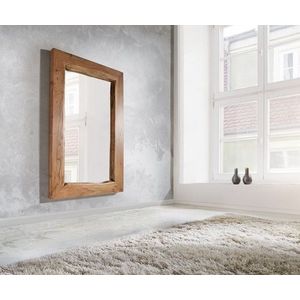 Nástěnné zrcadlo Live Edge 135x85 cm akácie přírodní obraz